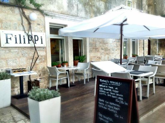 Terrace of restaurant Filipi